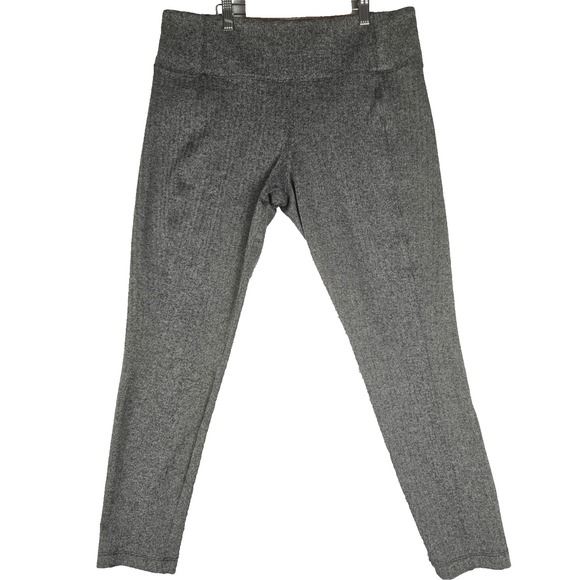 Athleta Pants - Athleta Womens Delancey Herringbone Tight Size XL Black Gray High Rise Travel